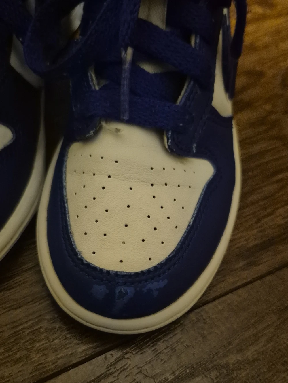 Nike Kids Royal Blue Dunks and White Low-Top Sneakers